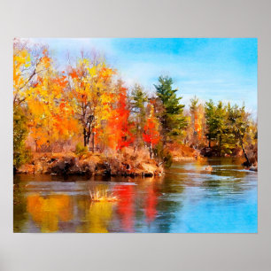 Póster Autumn Lake