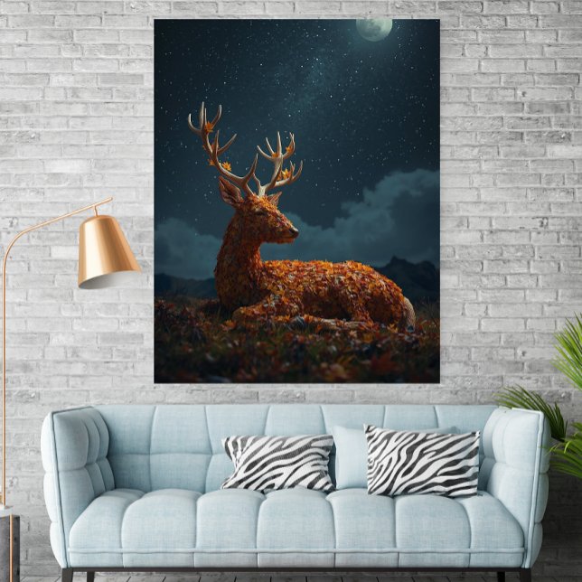 Póster Autumn Leaf Deer Sleeping Under Stars Poster  (Subido por el creador)
