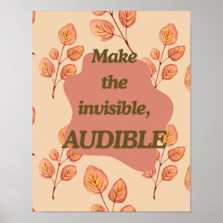 Póster Autumn Leaves Inspirational Quote Wall Art Decor