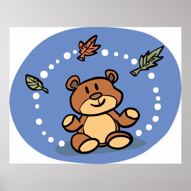 Póster Autumn Teddy Bear (Frente)