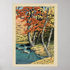 Póster Autumnin Oirase por Hasui