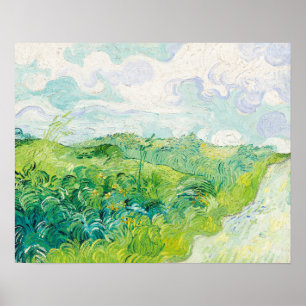 Póster Auvers Green Wheat Fields (1890) por Vincent