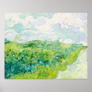 Póster Auvers Green Wheat Fields (1890) por Vincent