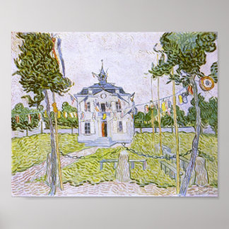 Póster Auvers Town Hall 14 July 1890, Vincent van Gogh