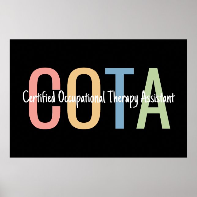 Póster Auxiliar certificado de terapia ocupacional OTA (Frente)
