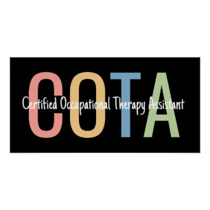 Póster Auxiliar certificado de terapia ocupacional OTA