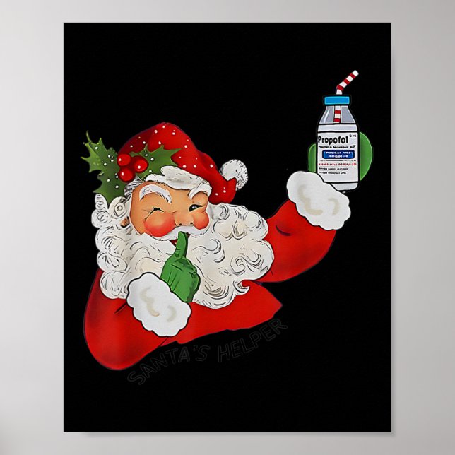 Póster Auxiliar de Santa Cruz Icu Propofol Enfermera Farm (Frente)