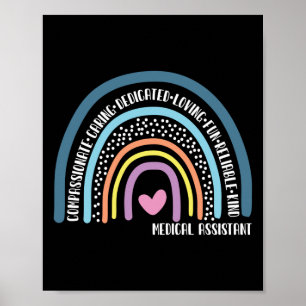 Póster Auxiliar Médico Compasivo Cuidados Dedicados