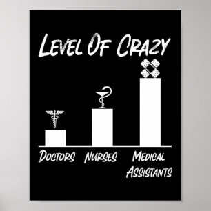 Póster Auxiliar Médico Nivel De Cma Médicos Locos