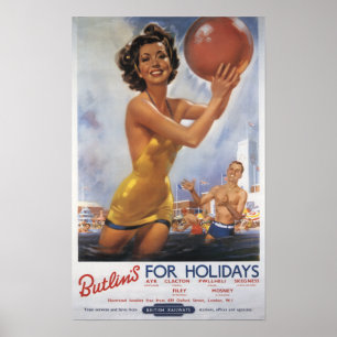 Póster Ava Gardner Look-a-like Butlin's Camps