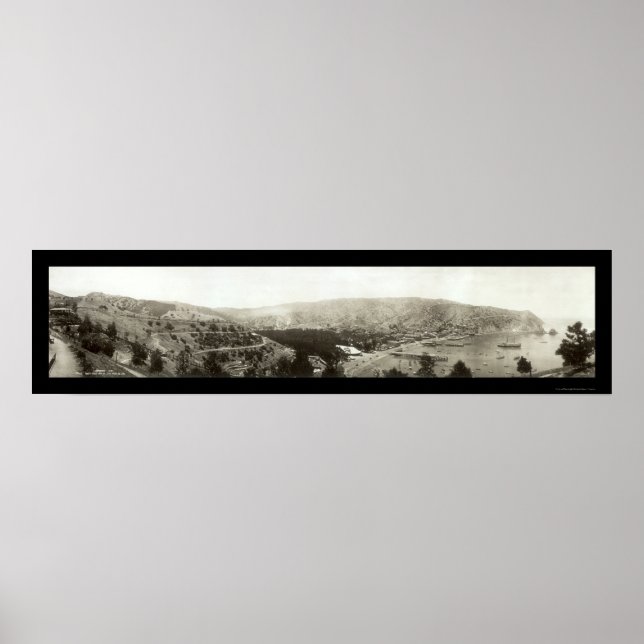 Póster Avalon, CA Catalina Island Photo 1910 (Frente)