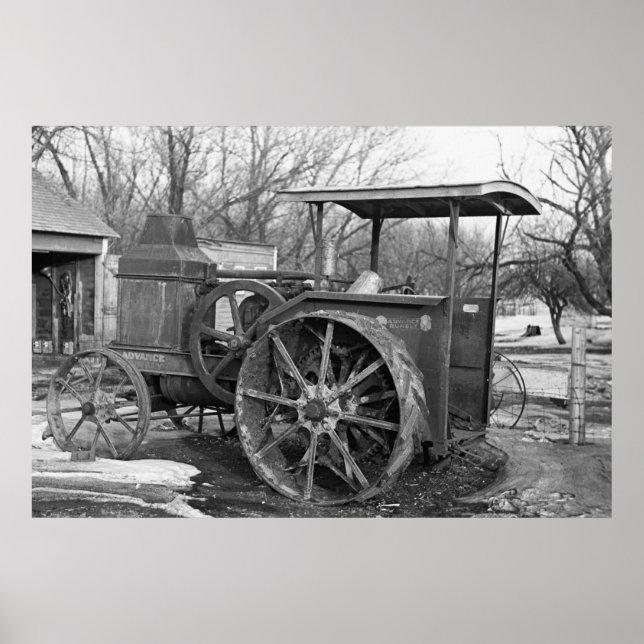 Póster Avance Rumely Tractor, 1936 (Frente)