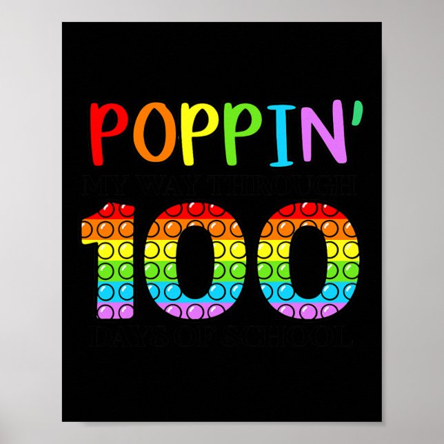 Póster Avanzar A Través De 100 Días De Escuela (Frente)