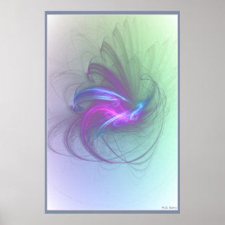 Póster Ave azul de gracia