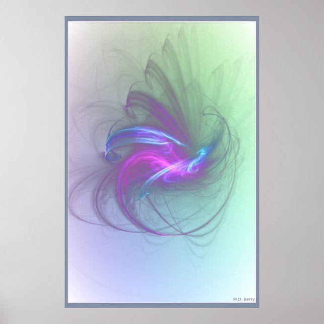 Póster Ave azul de gracia (Frente)