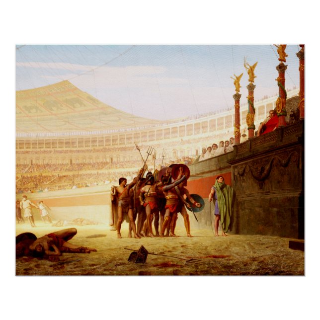 Póster Ave César de Jean-Léon Gérôme (Anverso)