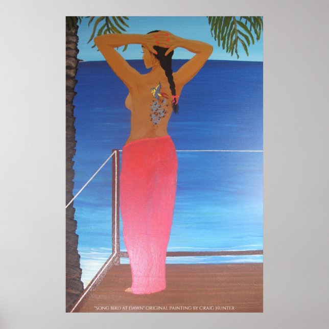 Póster Ave de canto al amanecer (Frente)