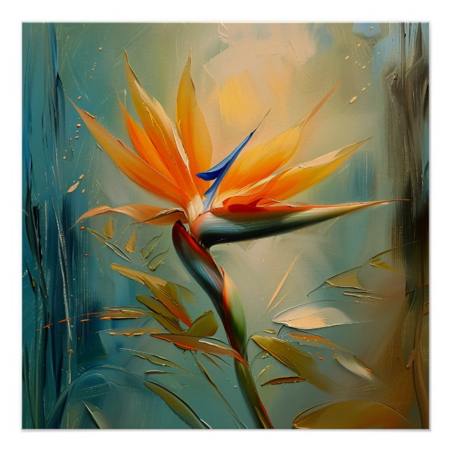 Póster Ave de la planta tropical del paraíso (Anverso)