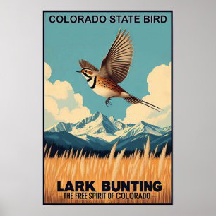 Póster Ave del Estado de Colorado - Vintage de Bunting La