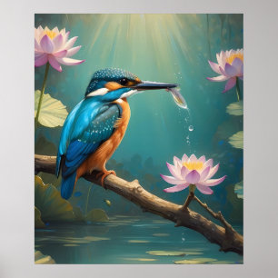 Póster Ave elegante de Kingfisher