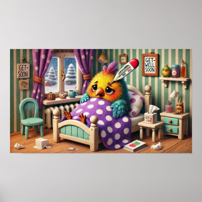 Póster Ave En La Cama (Frente)