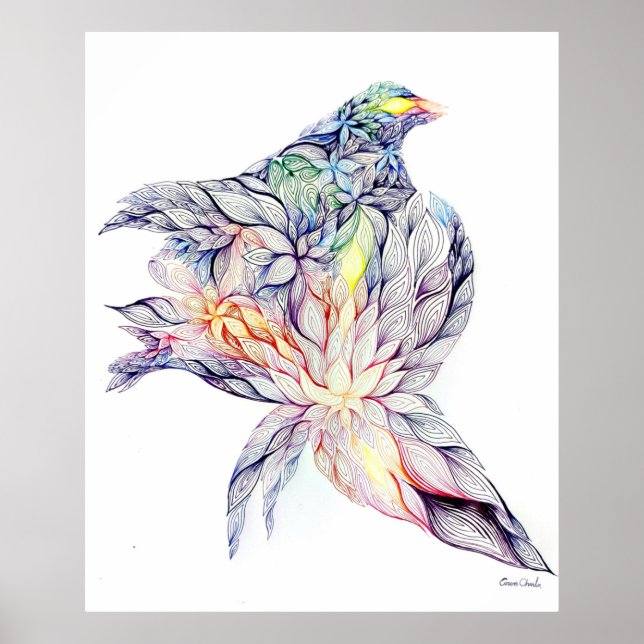 Póster Ave en su nido (Frente)