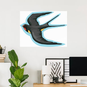 Póster Ave En Vuelo