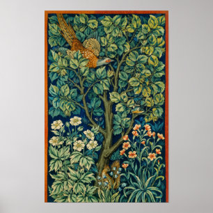 Póster Ave faisán ,textil famoso