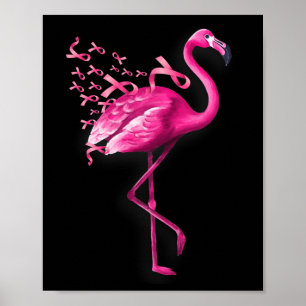 Póster Ave Flamingo Conciencia sobre el cáncer de mama