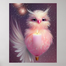 Póster Ave Fluffy Pink Baby