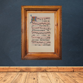 Póster Ave gratia - Manuscrito Medieval Antiphon