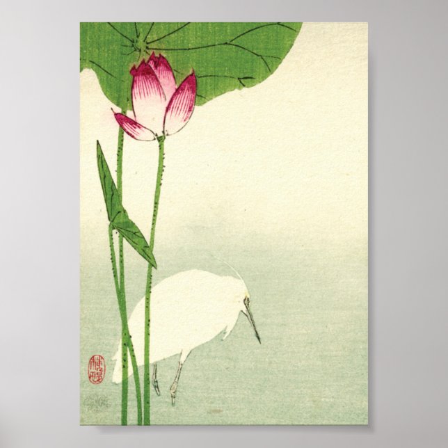 Póster Ave japonesa del siglo XIX (Frente)