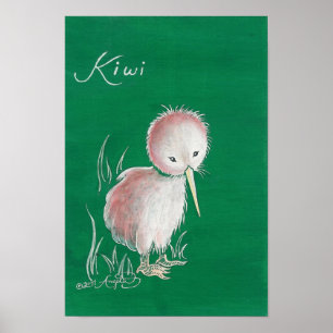 Póster Ave Kiwi de Nueva Zelanda