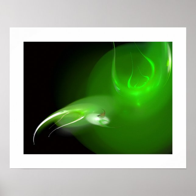 PÓSTER AVE LIGERA EN VERDE (Frente)