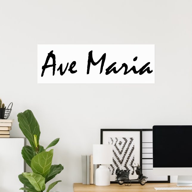 Póster Ave Maria (Oficina en casa)