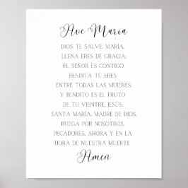 Póster Ave Maria Español Prayer