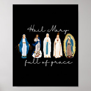 Póster Ave María Llena De Gracia, Virgen María, Biblia