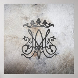 Póster Ave Maria Monograma