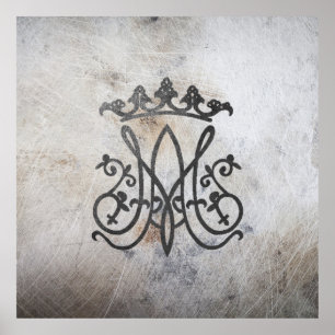 Póster Ave Maria Monograma