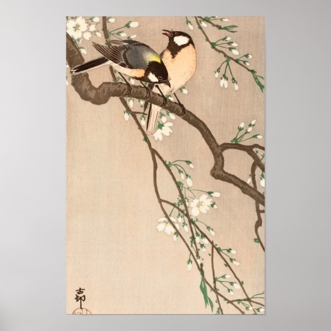 Póster Ave silvestre asiática japonesa (Frente)
