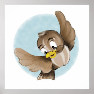 Póster Ave sonriente