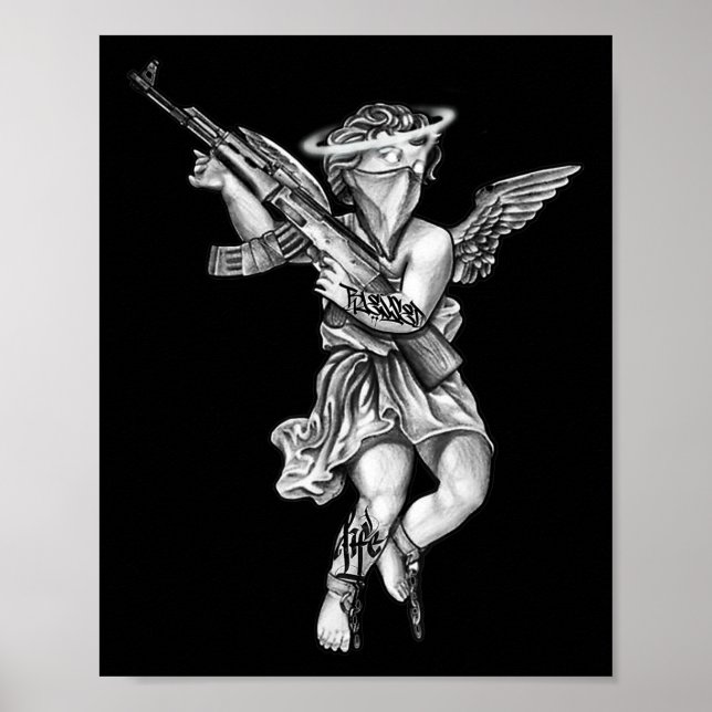 Póster Avenging Angel Sinner Chicano Tattoo (Frente)