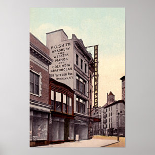 Póster Avenida 1915 de Brooklyn Nueva York Flatbush