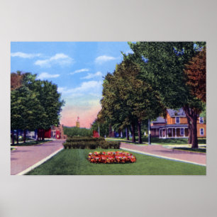 Póster Avenida de Iowa City Iowa