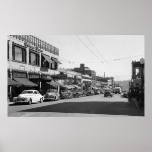 Póster Avenida de la universidad en Seattle, Washington