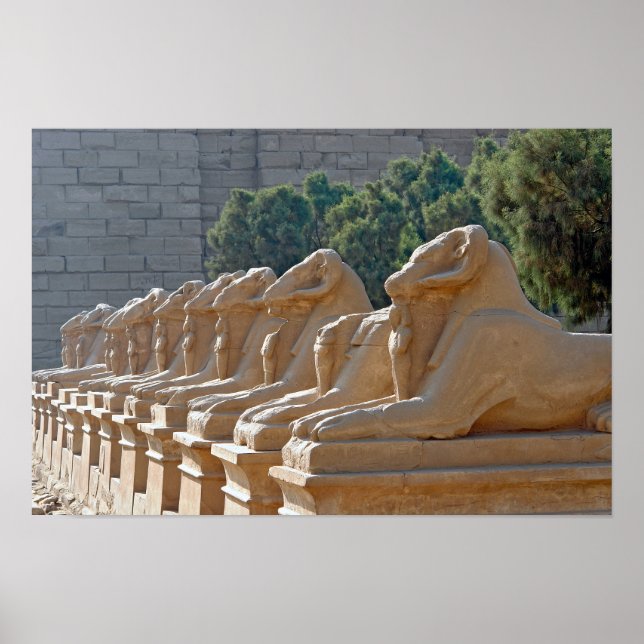 Póster Avenida de las esfinges en el templo de Karnak - E (Frente)
