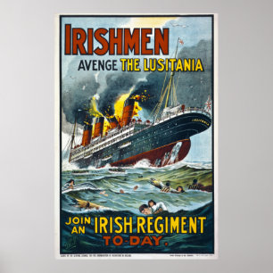 Póster Avenida de los irlandeses, la Lusitania es extra g