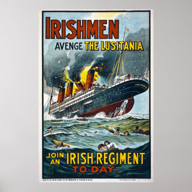 Póster Avenida de los irlandeses, la Lusitania es extra g (Frente)
