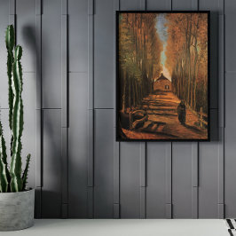 Póster Avenida de Poplars en otoño por Vincent van Gogh