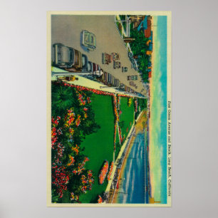 Póster Avenida del océano y playa del este de BeachLong,
